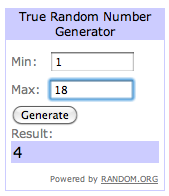 Giveaway Results